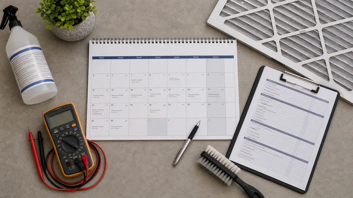 Seasonal HVAC maintenance tasks laid out by month for a Glendale home