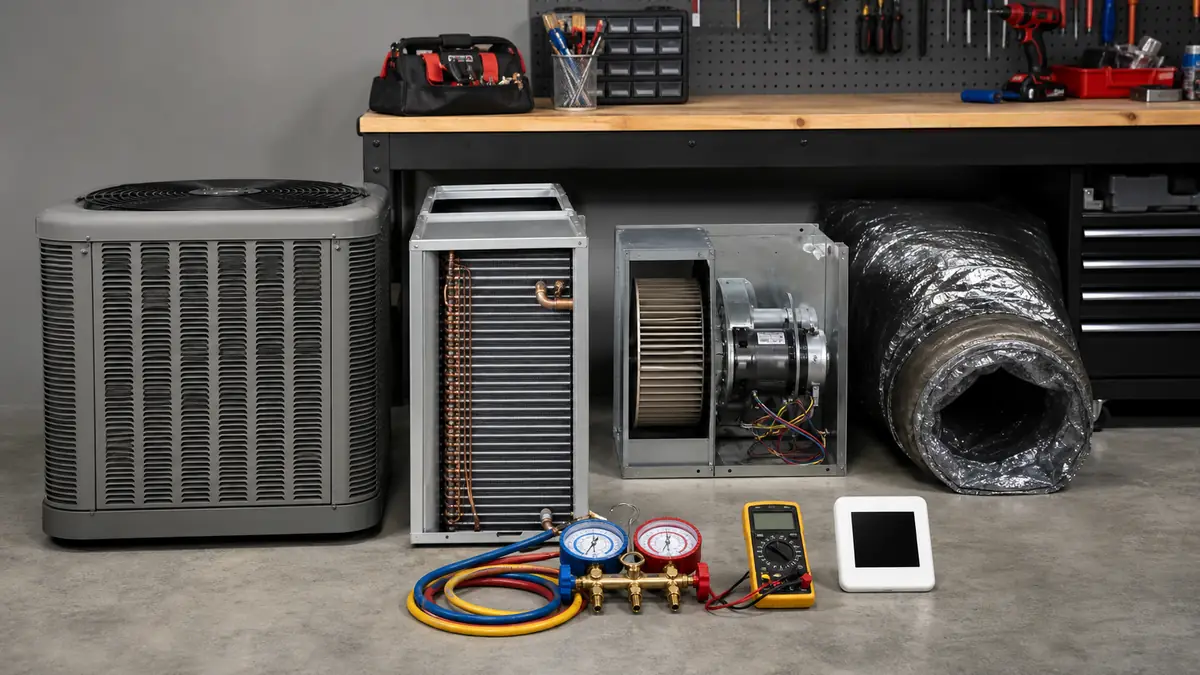 Diagram of Trane HVAC services offered across Glendale, CA